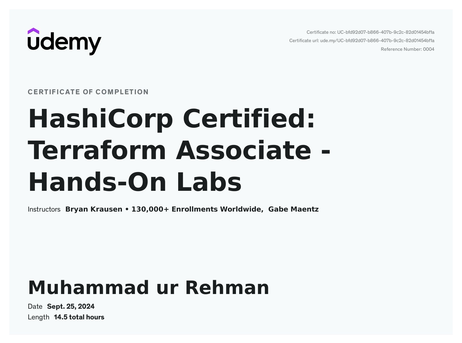 Certificate 1